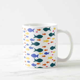 Taza De Café Pescado Clásico Mug Blanco