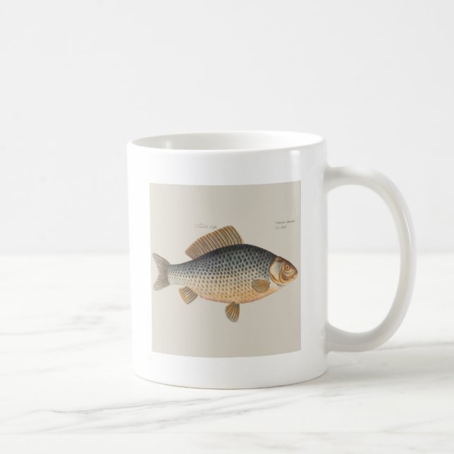 Taza De Café Pescado de carpa pescar pintura de agua dulce (Derecha)