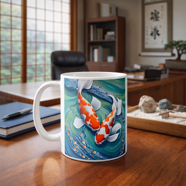 Taza De Café Pescado de Koi (Subido por el creador)