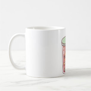 Taza De Café Pescado De Oro Caliente Nadando En El Té Boba