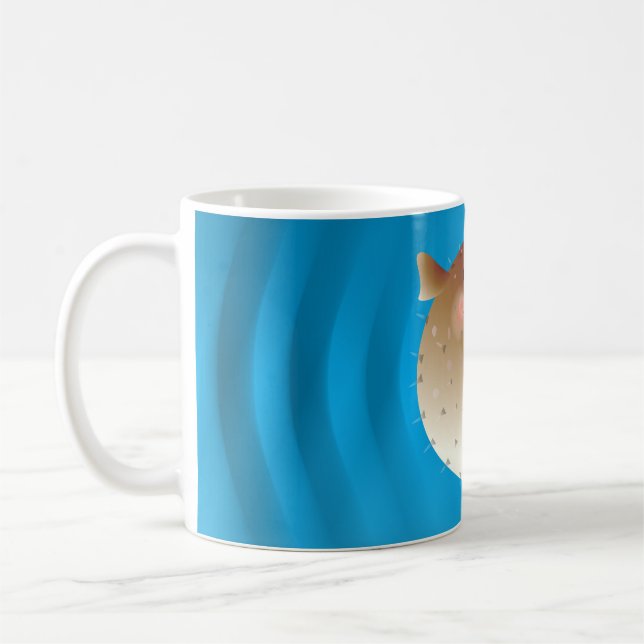 Taza De Café Pescado de Puffer (Izquierda)