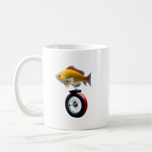 Taza De Café Pescado en unicciclo eléctrico