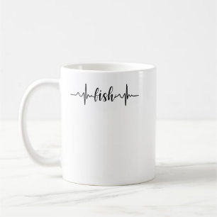 Taza De Café Pescado - Fish Heartbeats - Regalos De Pescado - R