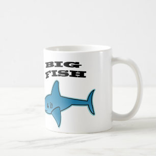Taza De Café Pescado grande - Blanco Mug blanco clásico de 11 o