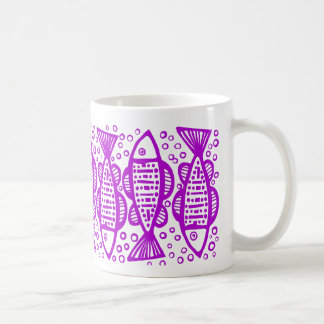 Taza De Café Pescado morado