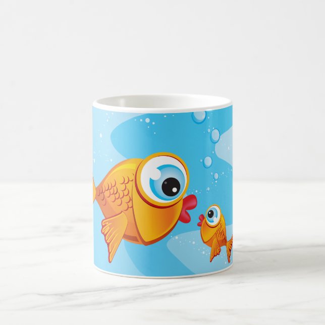 Taza De Café PESCADO - Oliva y pájaros :: (Centro)