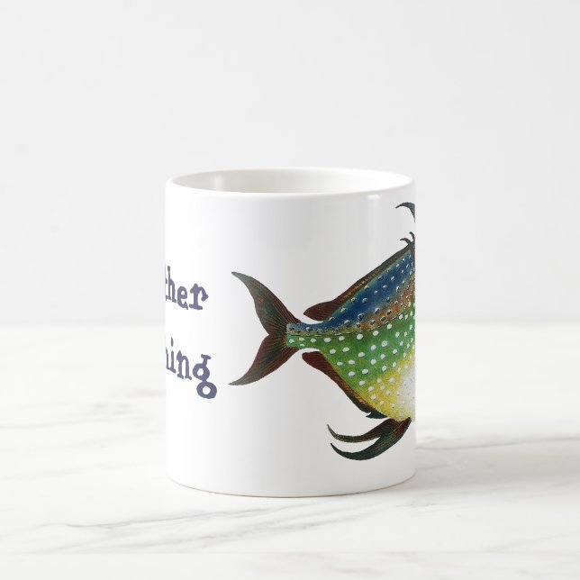 Taza De Café Pescado Opah Tropical, Animal Acuático Marino Vint (Centro)