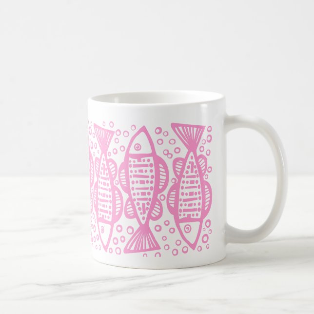 Taza De Café Pescado - Rosa (Derecha)