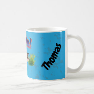Taza De Café "¡Pescado!" Trofeo Pie En Hábitat Natural
