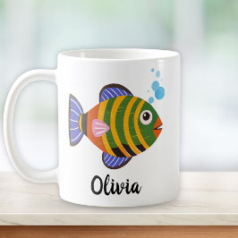 Taza De Café Pescado tropical colorido moderno