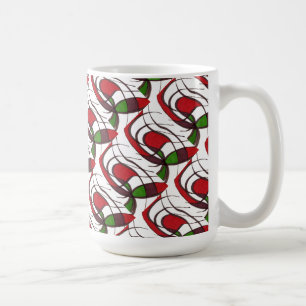 Taza De Café "Pescado volador" Abstracto de baldosas Diseño Mug