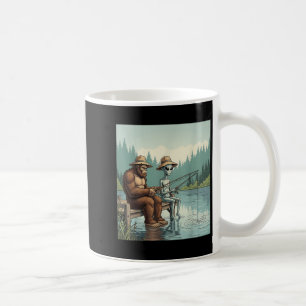 Taza De Café Pescador Alien Bigfoot Pescador de Sasquatch