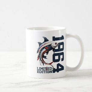 Taza De Café Pescador Cumpleaños 61 Edición Limitada Pesca 1964