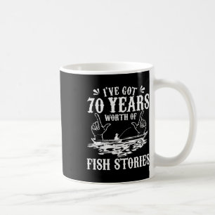 Taza De Café Pescador de cumpleaños 70 T Shirt Gracioso B Pesca