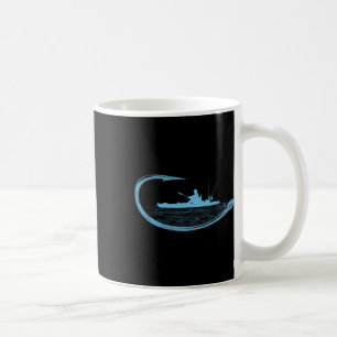 Taza De Café Pescador de kayak gráfico de anzuelo de pesca kaya