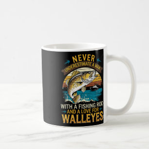 Taza De Café Pescador de Peces Linterna Nunca Subestimes A Un H