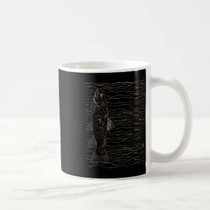Taza De Café Pescador de trucha marrón con mosca seca para pesc
