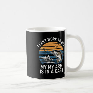 Taza De Café Pescador Divertido Puedo Trabajar Hoy 