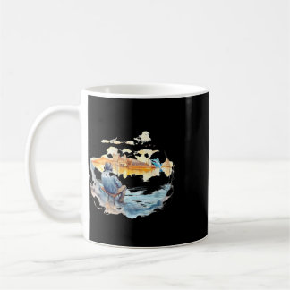 Taza De Café Pescador en pueblo europeo relajante arte de pesca