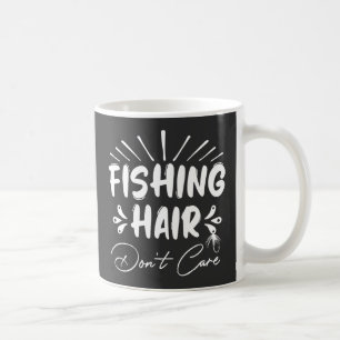 Taza De Café Pescador gracioso, pelo pescador no le importa