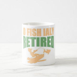 Taza De Café Pescador oficialmente retirado en la pesca del lag