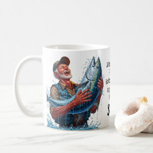 Taza De Café Pescador Papá Atrapa Pescado 