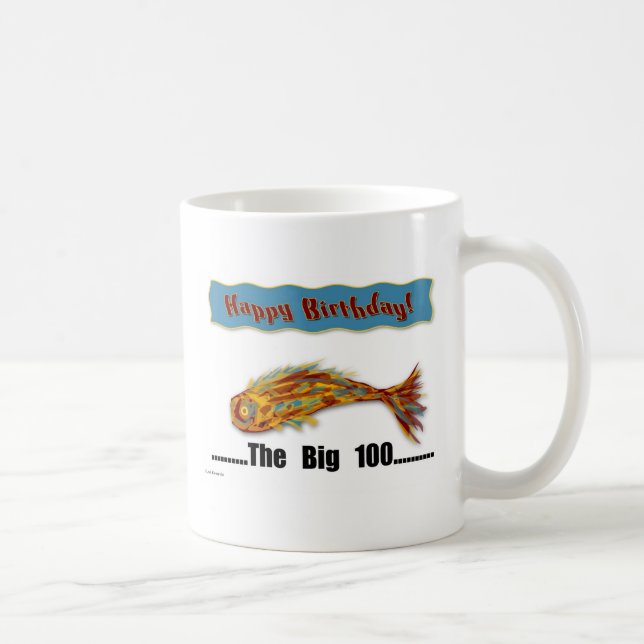 Taza De Café Pescados 100os del cumpleaños (Derecha)