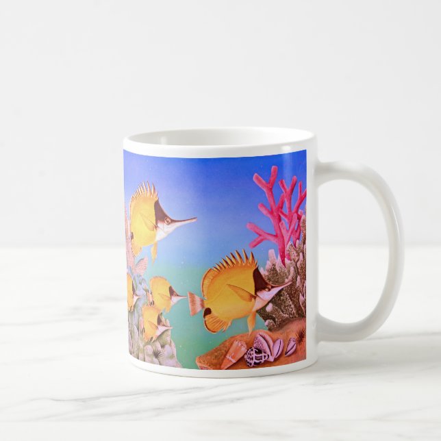Taza De Café Pescados de pico largo de la mariposa (Derecha)