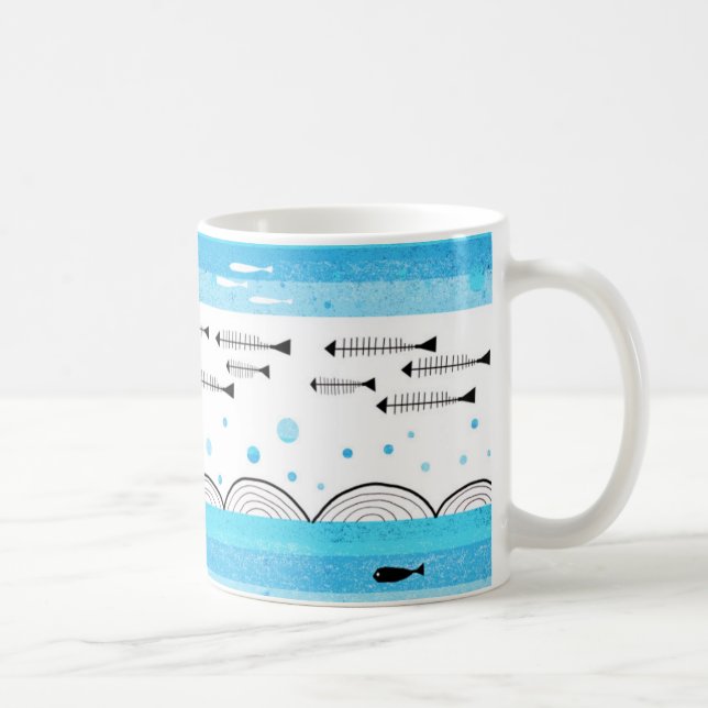 Taza De Café Pescados en el mar (Derecha)