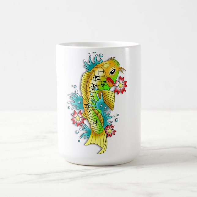Taza De Café Pescados japoneses orientales frescos de la carpa (Centro)