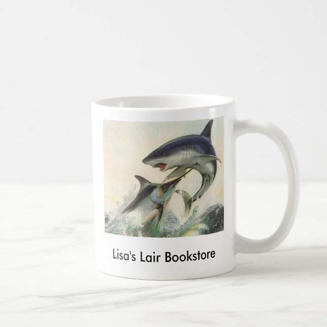 Taza De Café Pescados - promo de la librería de la aguja negra (Derecha)