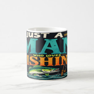 Taza De Café Pescando sólo un hombre que ama la pesca