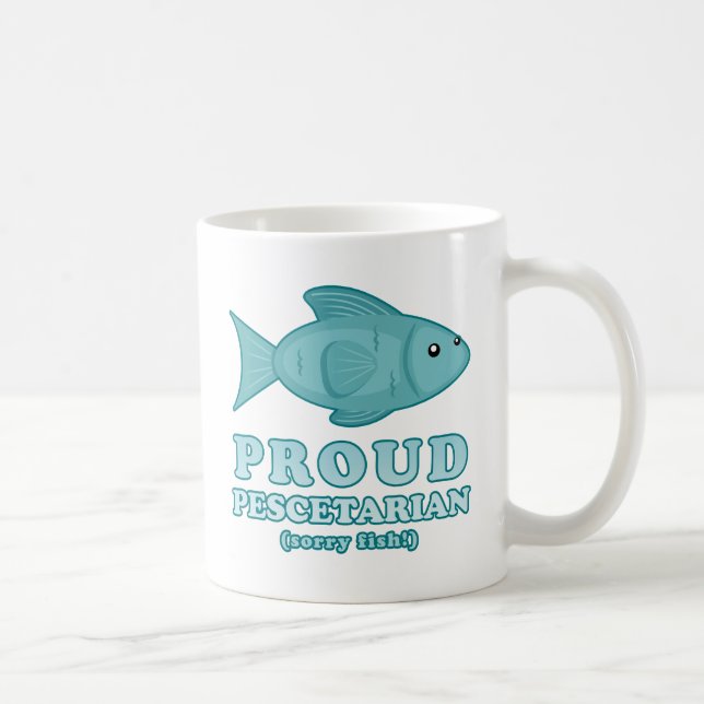 Taza De Café Pescetarian orgulloso (Derecha)