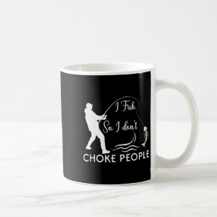 Taza De Café Pesco para no estrangular a la gente divertido pes