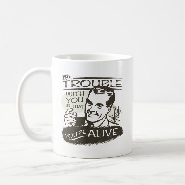 Taza De Café Pesimista divertido (Izquierda)