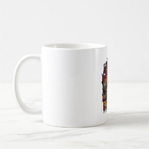 Taza De Café Peso muerto esqueleto barra calabazas de Halloween