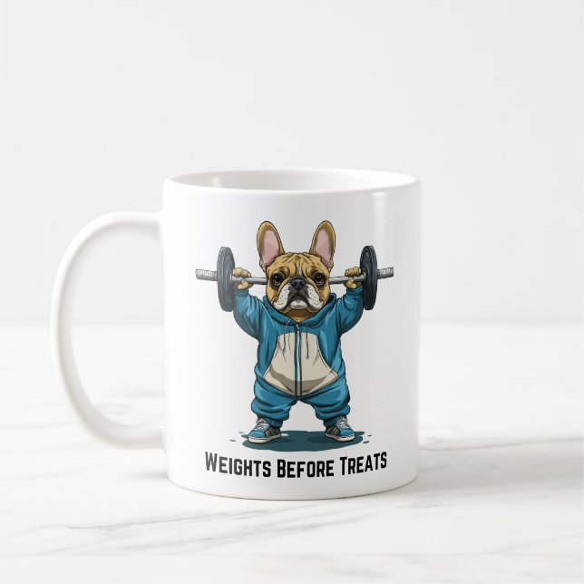 Taza De Café Pesos antes del tratamiento Bulldog francés de hal (Izquierda)