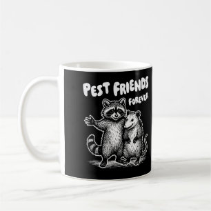Taza De Café Pest Friends Forever White Print