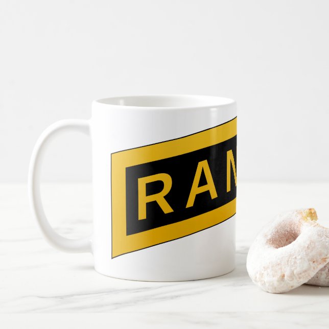 Taza De Café Pestaña Ranger (Con donut)