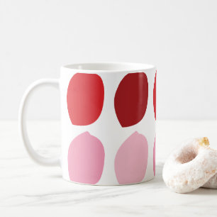 Taza De Café Pétalos de Flor Rosados Rojos