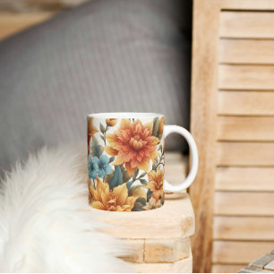 Taza De Café Pétalos y poesía en un asunto floral