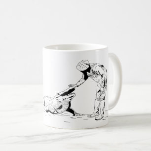 Taza De Café Petear una línea de lagarto para café Mug