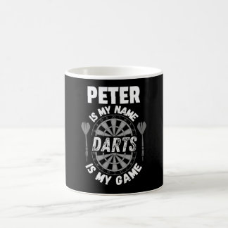 Taza De Café Peter darts fan personalized name shirt