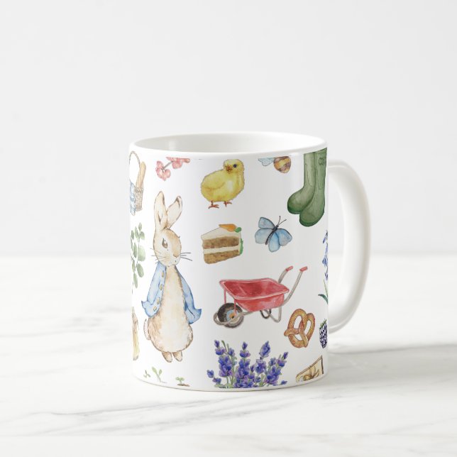 Taza De Café peter personalizado del conejo (Anverso derecho)
