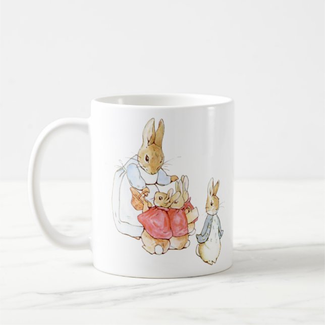 Taza De Café Peter Rabbit Mother dice adiós y nos manda (Izquierda)