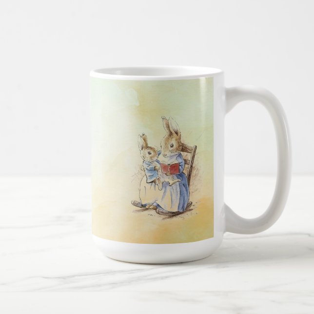 Taza De Café Peter Rabbit y Beniamin Bunny Square Pegatina (Derecha)
