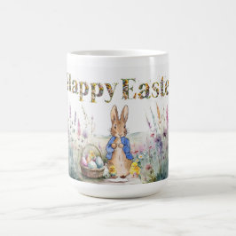 Taza De Café Peter the Rabbit Happy Easter and Baby Chicks