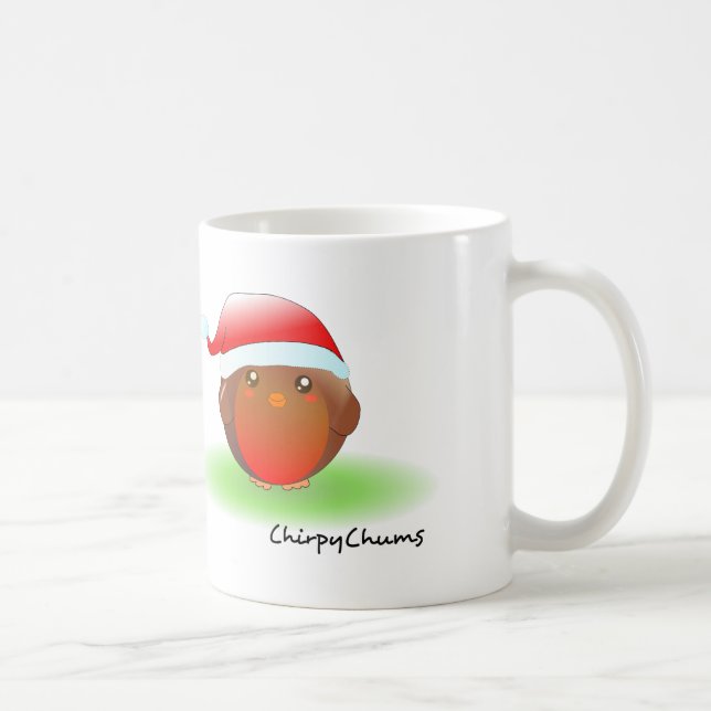 Taza De Café Petirrojo del navidad (Derecha)