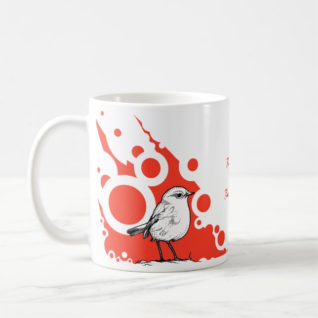 Taza De Café Petirrojo rojo (Izquierda)