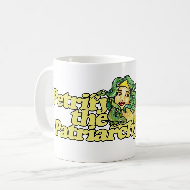 Taza De Café Petrificar el Gorgón Feminista Medusa (Anverso izquierdo)